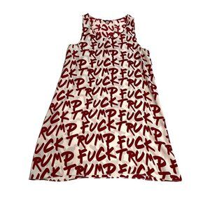 R13 F*CK Trump Dress 2017 in Cream Red